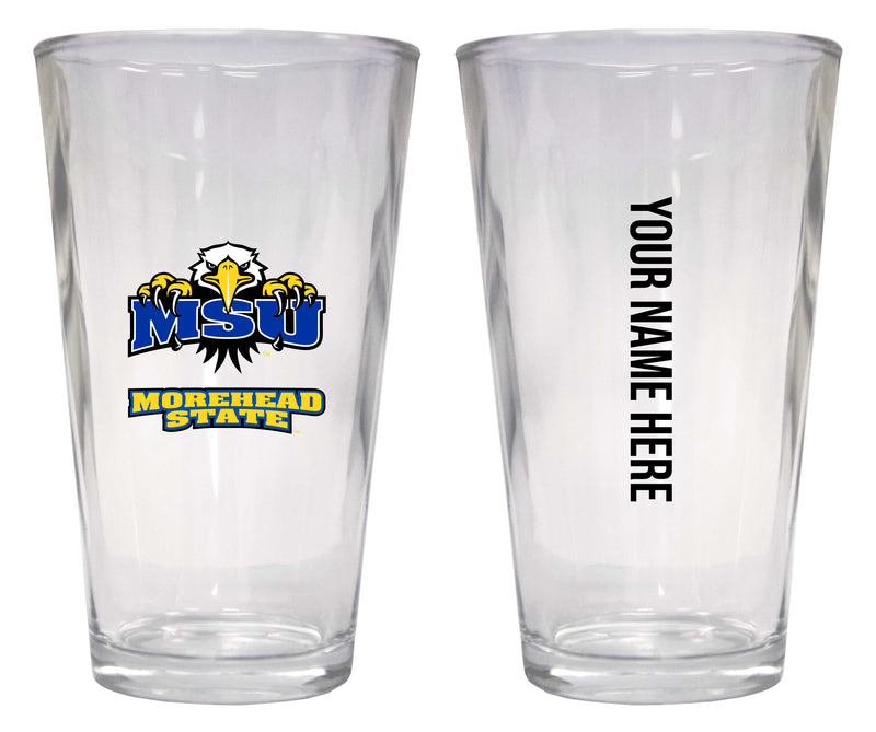 Customizable NCAA Morehead State University 16 oz Pint Glass – Perfect Gift Personalized With your own or any fan name