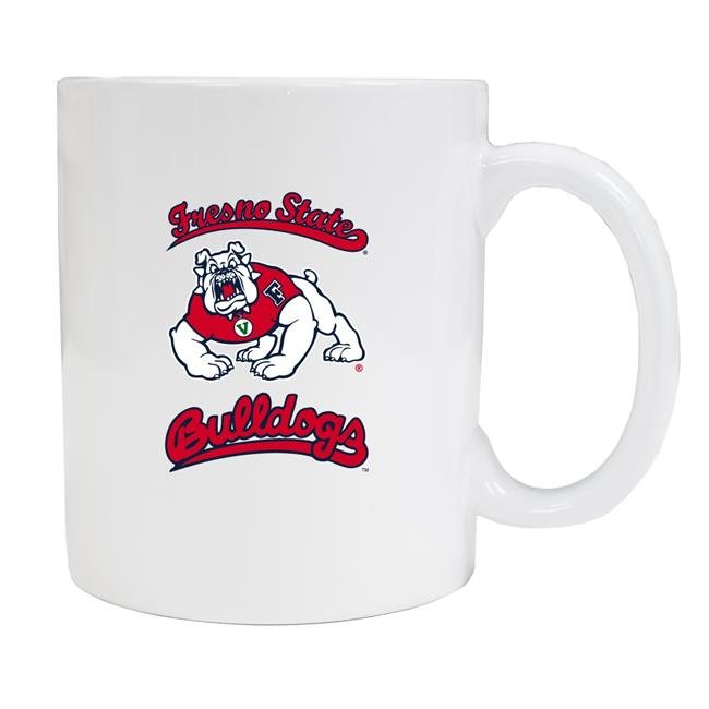 Fresno State Bulldogs White Ceramic NCAA Fan Mug 2-Pack (White)