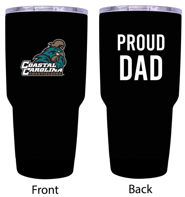 Coastal Carolina University Proud Dad 24 oz Insulated Stainless Steel Tumbler Black