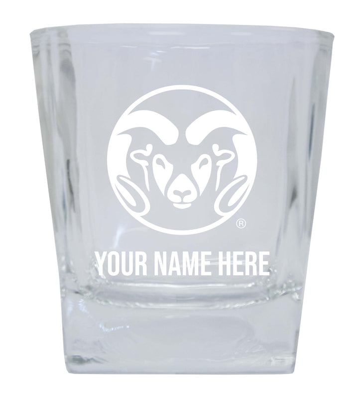 Colorado State Rams Personalized NCAA Spirit Elegance 10oz Etched Glass Tumbler