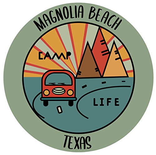 Magnolia Beach Texas Souvenir Decorative Stickers (Choose theme and size)