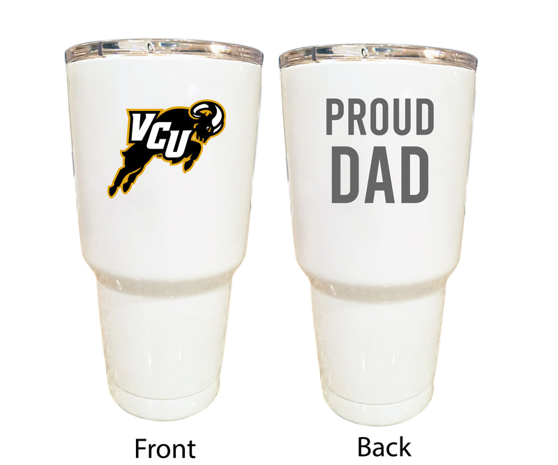 Virginia Commonwealth Proud Dad 24 oz Insulated Stainless Steel Tumbler White