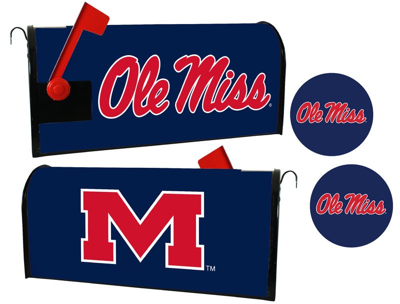 Mississippi Rebels "Ole Miss" NCAA Officially Licensed Mailbox Cover & Sticker Set