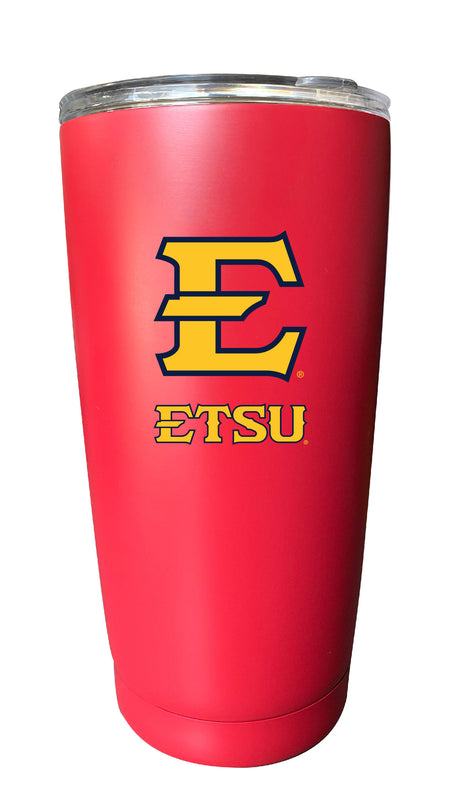 East Tennessee State University NCAA Insulated Tumbler - 16oz Stainless Steel Travel Mug Choose Your Color