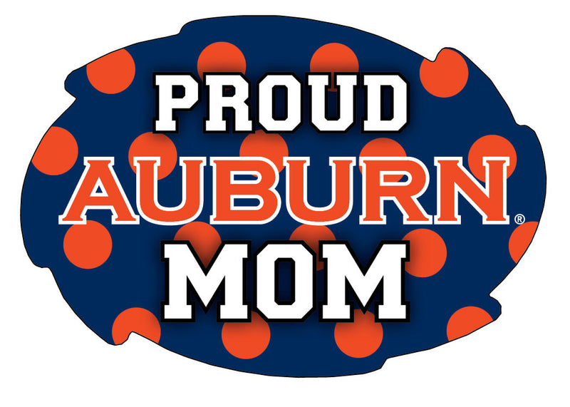 Auburn Tigers 5x6-Inch Swirl Shape Proud Mom NCAA - Durable School Spirit Vinyl Decal Perfect Gift for Mom