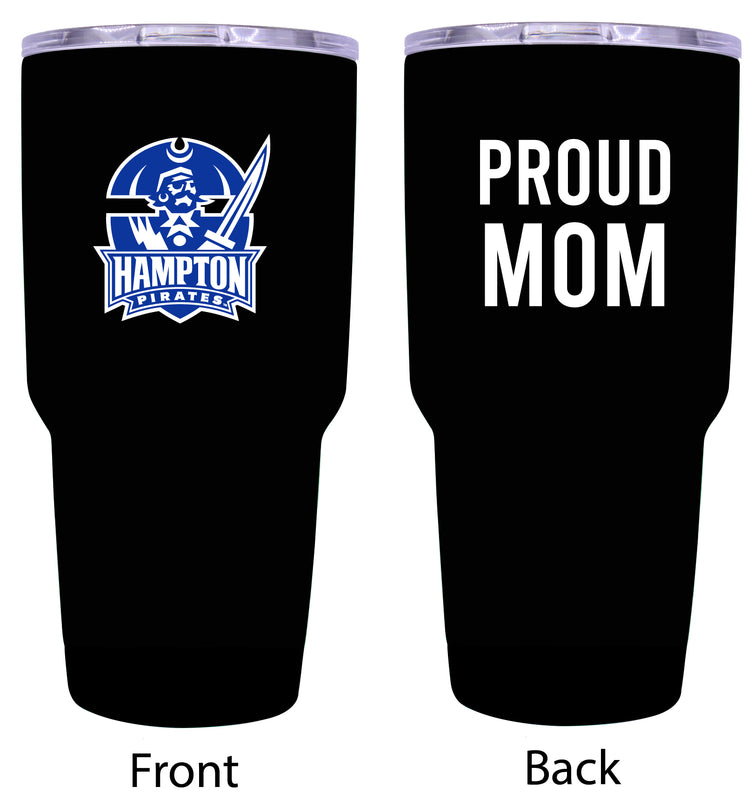 Hampton University Proud Mom 24 oz Insulated Stainless Steel Tumbler - Black