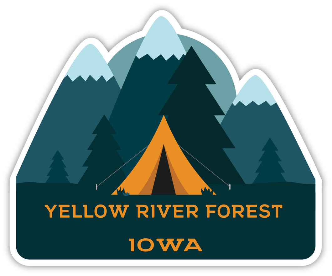 Yellow River Forest Iowa Souvenir Decorative Stickers (Choose theme and size)