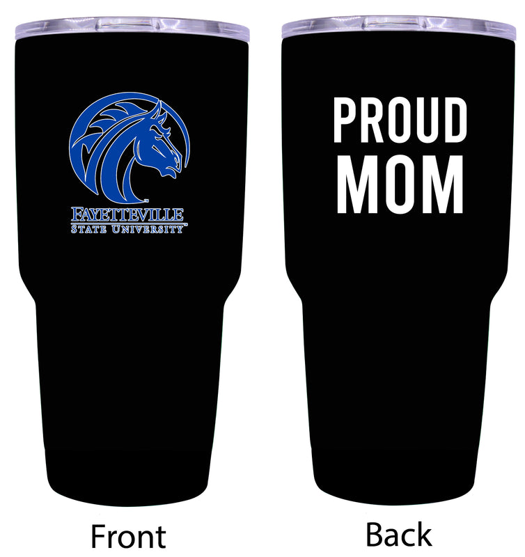 Fayetteville State University Proud Mom 24 oz Insulated Stainless Steel Tumbler - Black