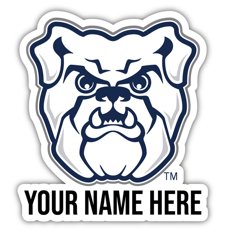 Butler Bulldogs 9x14-Inch Mascot Logo NCAA Custom Name Vinyl Sticker - Personalize with Name