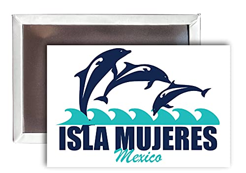 Isla Mujeres Mexico Souvenir 2x3-Inch Fridge Magnet Dolphin Design