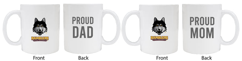 Loyola University Ramblers Proud Mom And Dad White Ceramic Coffee Mug 2 pack (White)