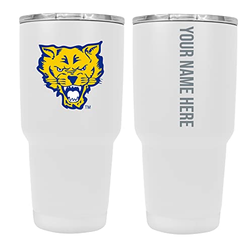 Custom Fort Valley State University White Insulated Tumbler - 24oz Engraved Stainless Steel Travel Mug