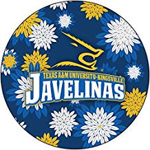 Texas A&M Kingsville Javelinas Round 4-Inch NCAA Floral Love Vinyl Sticker - Blossoming School Spirit Decal
