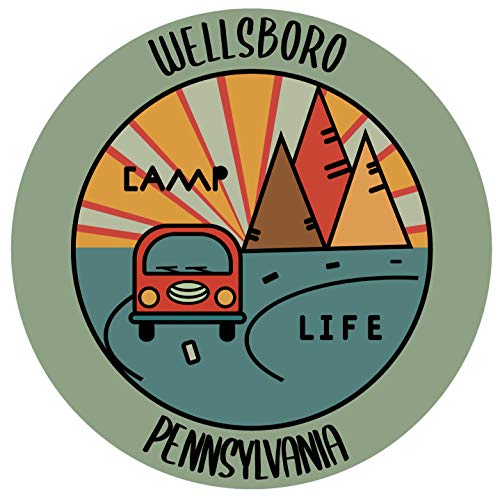 Wellsboro Pennsylvania Souvenir Decorative Stickers (Choose theme and size)