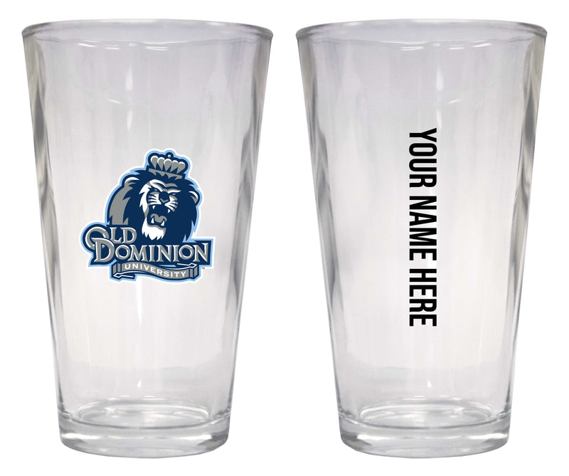 Customizable NCAA Old Dominion Monarchs 16 oz Pint Glass – Perfect Gift Personalized With your own or any fan name