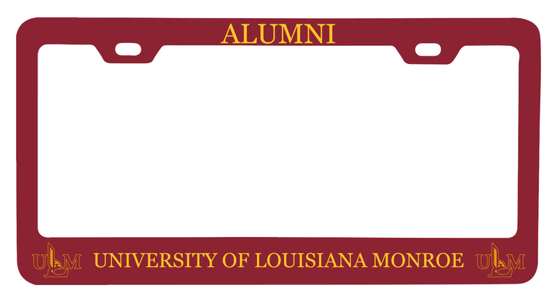 NCAA University of Louisiana Monroe Alumni License Plate Frame - Colorful Heavy Gauge Metal, Officially Licensed