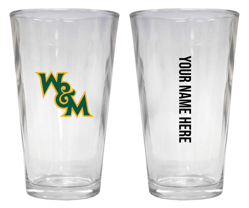Customizable NCAA William and Mary 16 oz Pint Glass – Perfect Gift Personalized With your own or any fan name