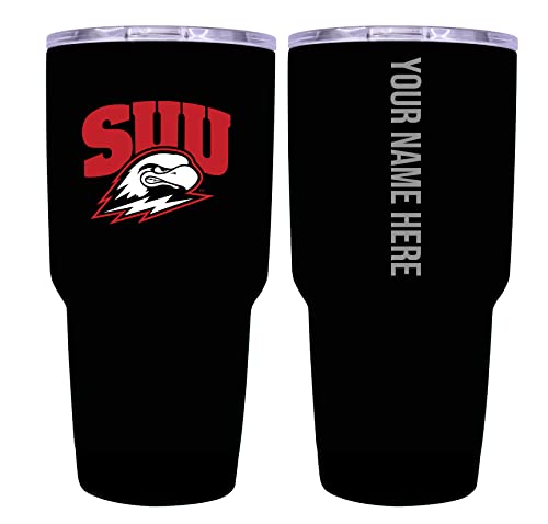 Custom Southern Utah University Black Insulated Tumbler - 24oz Engraved Stainless Steel Travel Mug