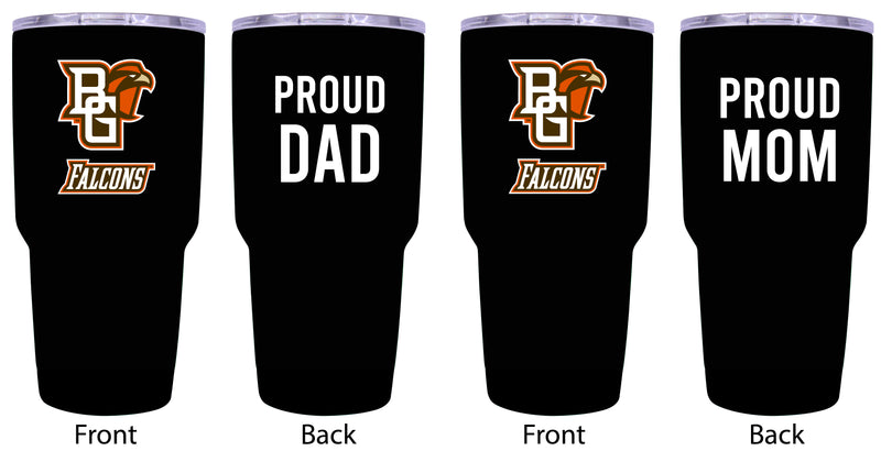 Bowling Green Falcons Proud Parent 24 oz Insulated Tumblers Set - Black, Mom & Dad Edition