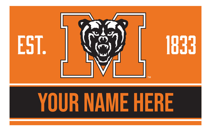 Personalized Customizable Mercer University Wood Sign with Frame Custom Name
