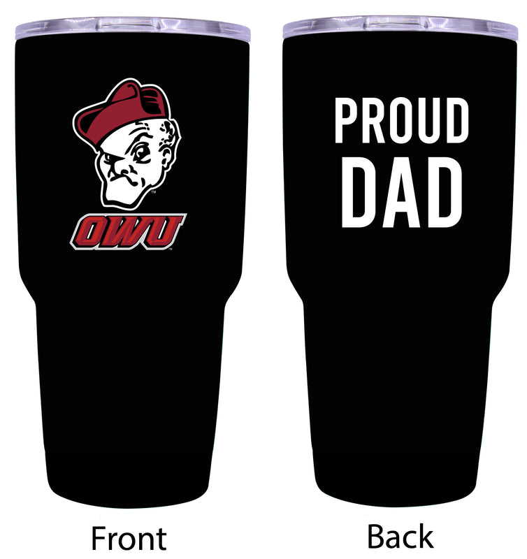 Ohio Wesleyan University Proud Dad 24 oz Insulated Stainless Steel Tumbler Black