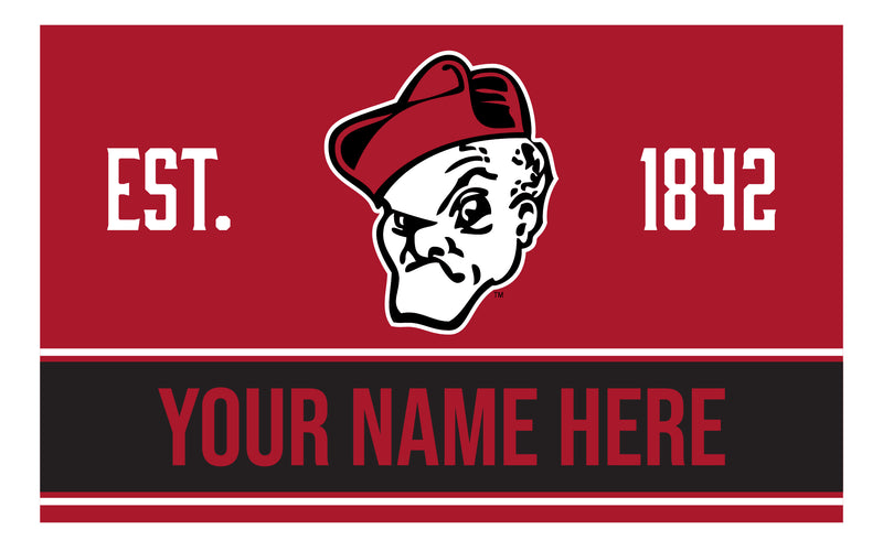 Personalized Customizable Ohio Wesleyan University Wood Sign with Frame Custom Name