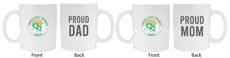 Norfolk State University Proud Mom And Dad White Ceramic Coffee Mug 2 pack (White)