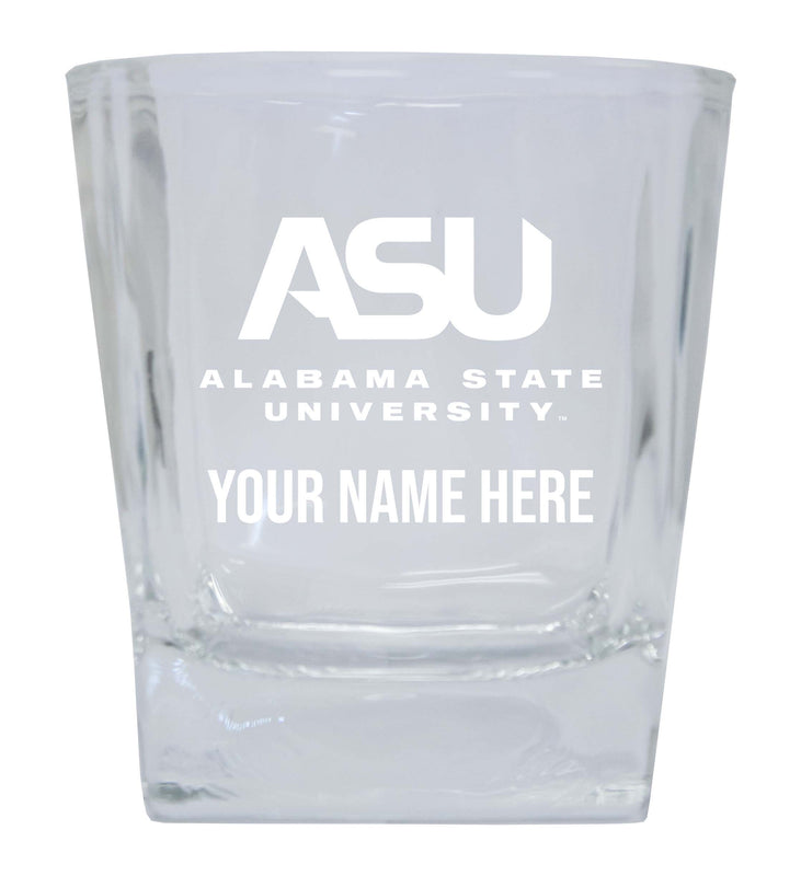 Alabama State University Personalized NCAA Spirit Elegance 10oz Etched Glass Tumbler