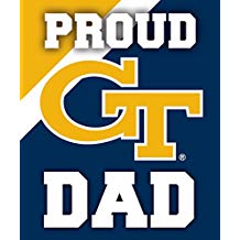Georgia Tech Yellow Jackets 5x6-Inch Proud Dad NCAA - Durable School Spirit Vinyl Decal Perfect Gift for Dad