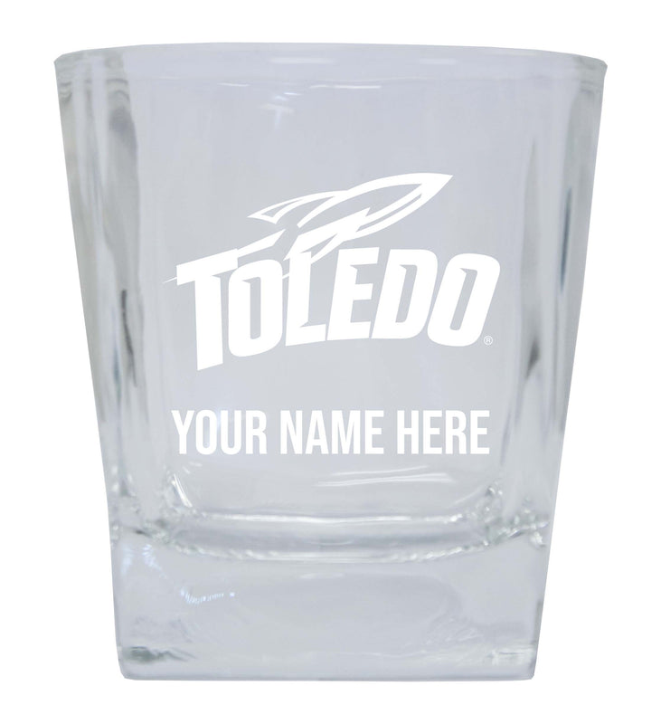 Toledo Rockets Personalized NCAA Spirit Elegance 10oz Etched Glass Tumbler