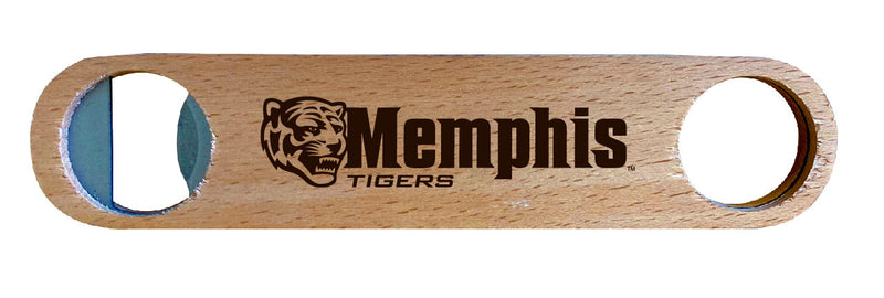 Memphis Tigers NCAA Elegant Laser-Etched Wooden Bottle Opener - Collegiate Bar Accessory