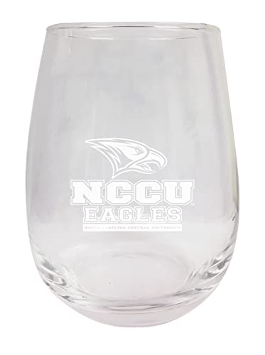 North Carolina Central Eagles NCAA 15 oz Laser-Engraved Stemless Wine Glass - Perfect for Alumni & Fans