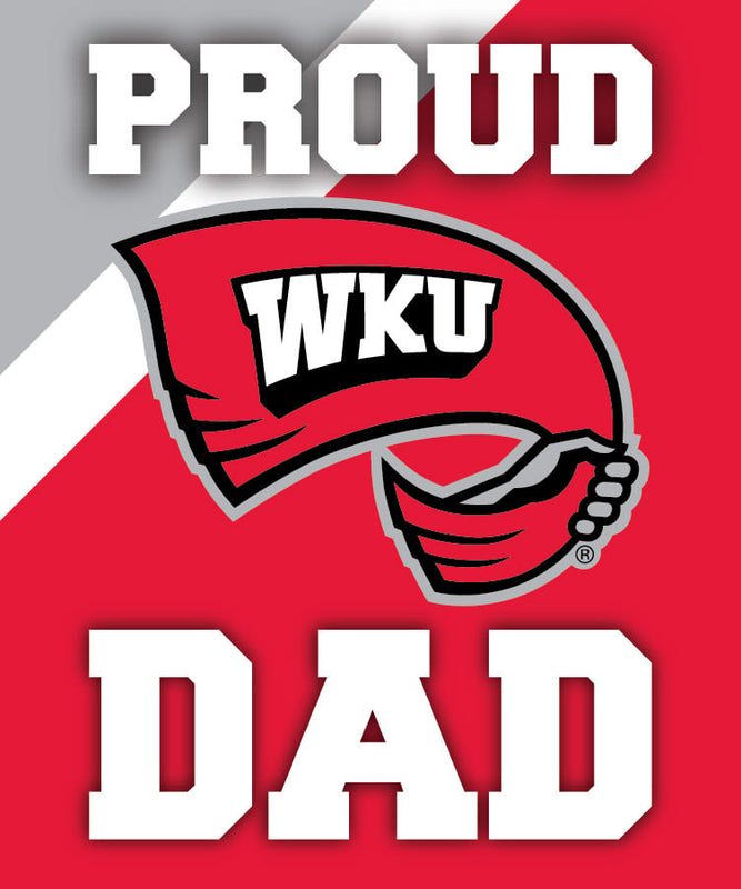 Western Kentucky Hilltoppers 5x6-Inch Proud Dad NCAA - Durable School Spirit Vinyl Decal Perfect Gift for Dad