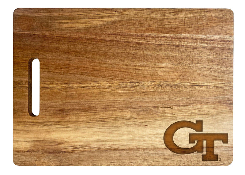 Georgia Tech Yellow Jackets Classic Acacia Wood Cutting Board - Small Corner Logo
