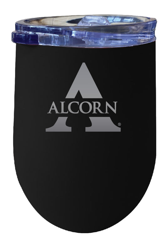 Alcorn State Braves NCAA Laser-Etched Wine Tumbler - 12oz Stainless Steel Insulated Cup