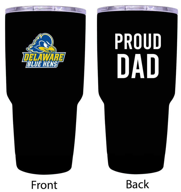 Delaware Blue Hens Proud Dad 24 oz Insulated Stainless Steel Tumbler Black