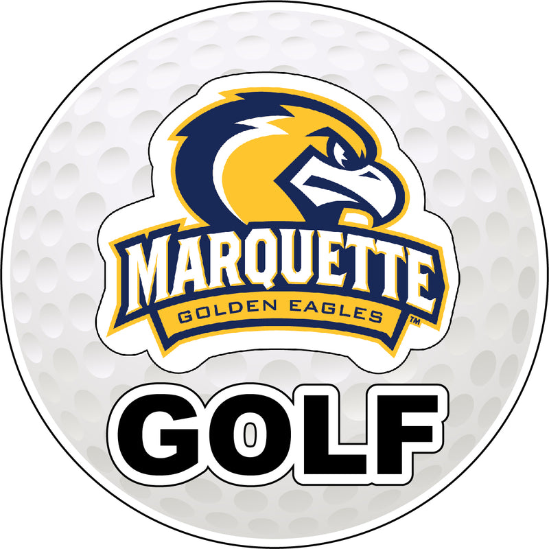 Marquette Golden Eagles 4-Inch Round Golf NCAA Fairway Fervor Vinyl Decal Sticker