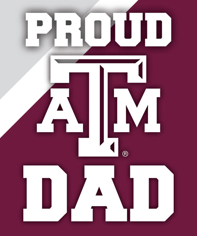 Texas A&M Aggies 5x6-Inch Proud Dad NCAA - Durable School Spirit Vinyl Decal Perfect Gift for Dad