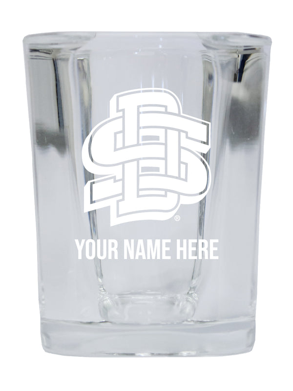 NCAA South Dakota State Jackrabbits Personalized 2oz Stemless Shot Glass - Custom Laser Etched 4-Pack