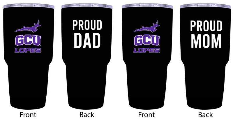 Grand Canyon University Lopes Proud Parent 24 oz Insulated Tumblers Set - Black, Mom & Dad Edition