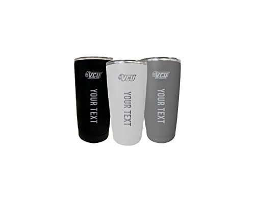 Custom Virginia Commonwealth 16 oz Etched Insulated Stainless Steel Tumbler with Engraved Name Choice of Color