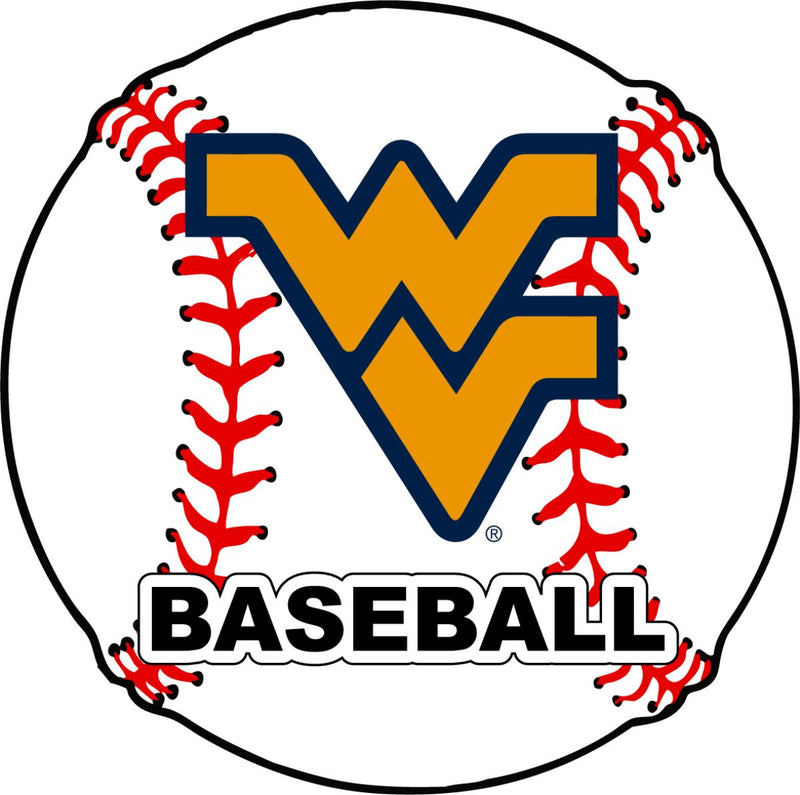 West Virginia Mountaineers 4-Inch Round Baseball NCAA Passion Vinyl Decal Sticker
