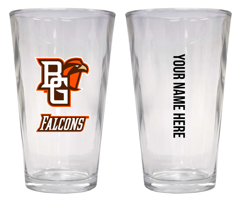 Customizable NCAA Bowling Green Falcons 16 oz Pint Glass – Perfect Gift Personalized With your own or any fan name
