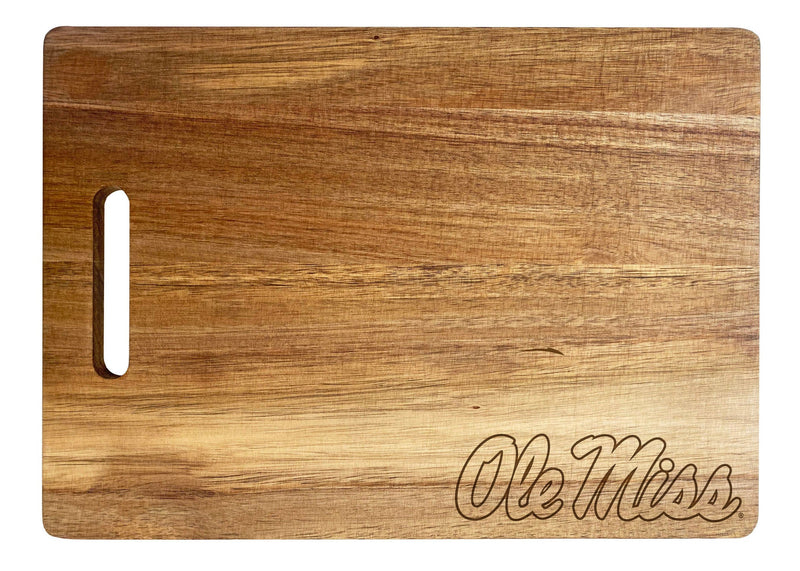 Mississippi Rebels "Ole Miss" Classic Acacia Wood Cutting Board - Small Corner Logo