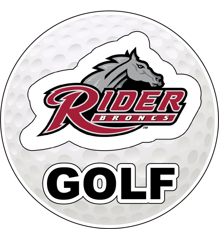 Rider University Broncs 4-Inch Round Golf NCAA Fairway Fervor Vinyl Decal Sticker