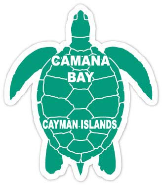 Camana Bay Cayman Islands 4 Inch Green Turtle Shape Decal Sticker