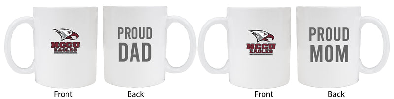 North Carolina Central Eagles Proud Mom And Dad White Ceramic Coffee Mug 2 pack (White)