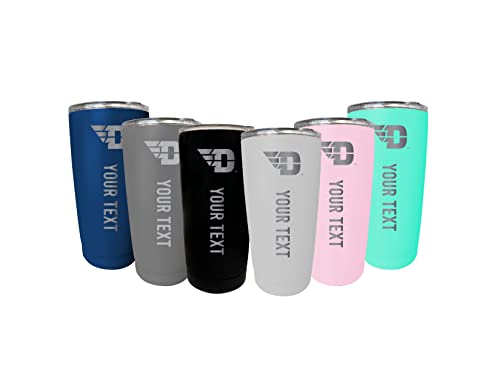 Custom Dayton Flyers 16 oz Etched Insulated Stainless Steel Tumbler with Engraved Name Choice of Color