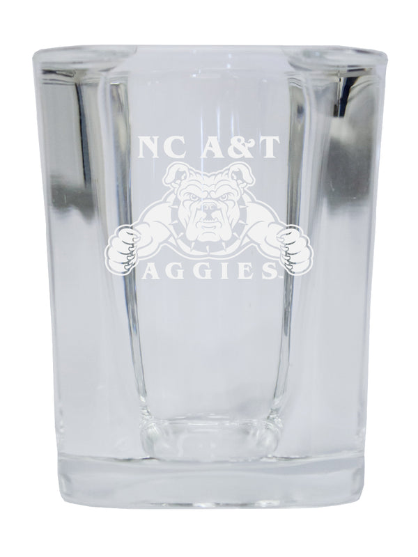 North Carolina A&T State Aggies NCAA Collector's Edition 2oz Square Shot Glass - Laser Etched Logo