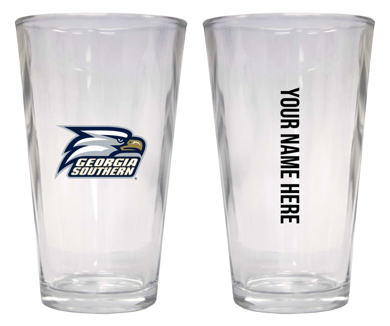 Customizable NCAA Georgia Southern Eagles 16 oz Pint Glass – Perfect Gift Personalized With your own or any fan name